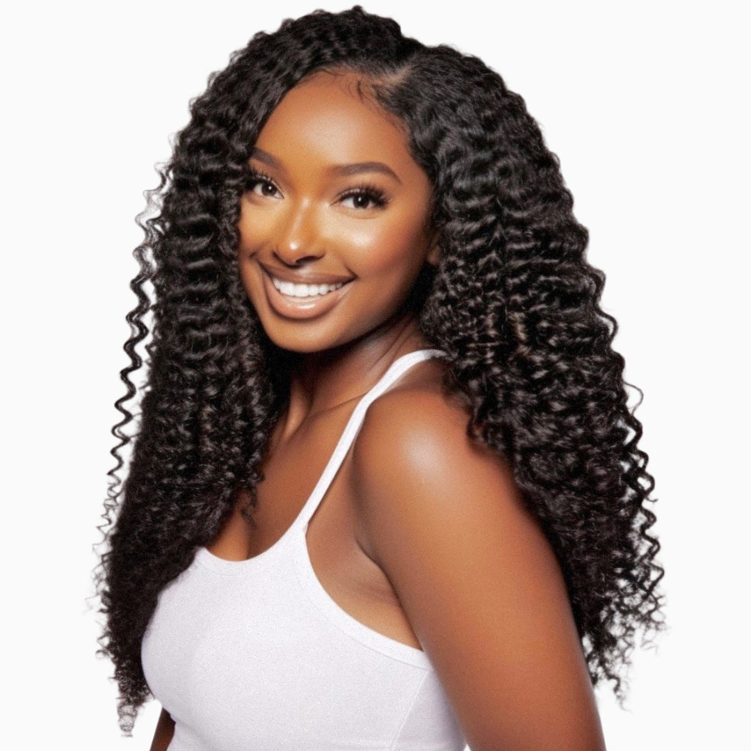 Kayla - 3C Loose Kinky Curly -  InVisiRoot® Clip-ins (AKA TrueRoot™ Clip-ins)
