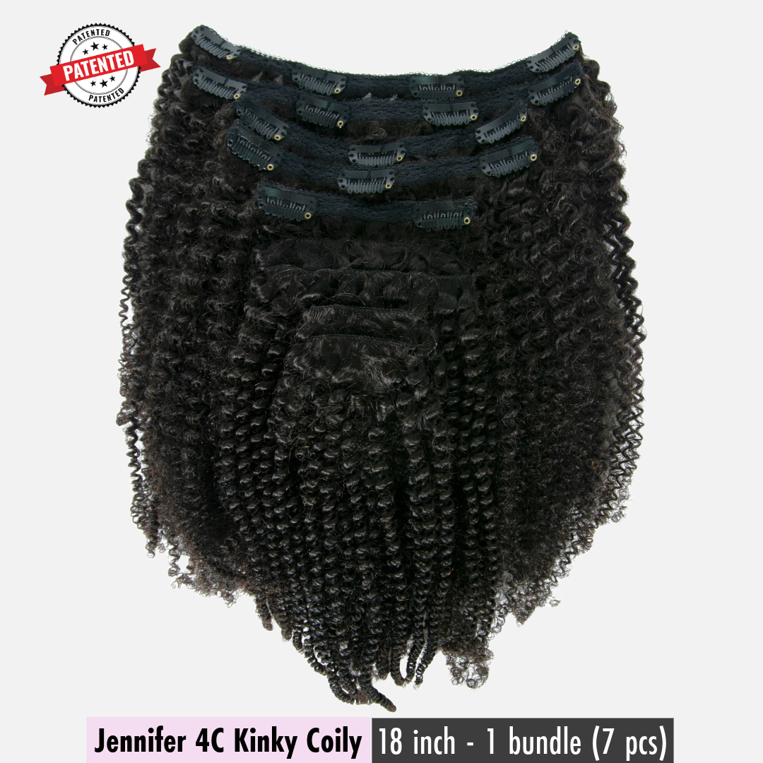 Jennifer - 4C Kinky Coily -  InVisiRoot® Clip-ins (AKA TrueRoot™ Clip-ins)