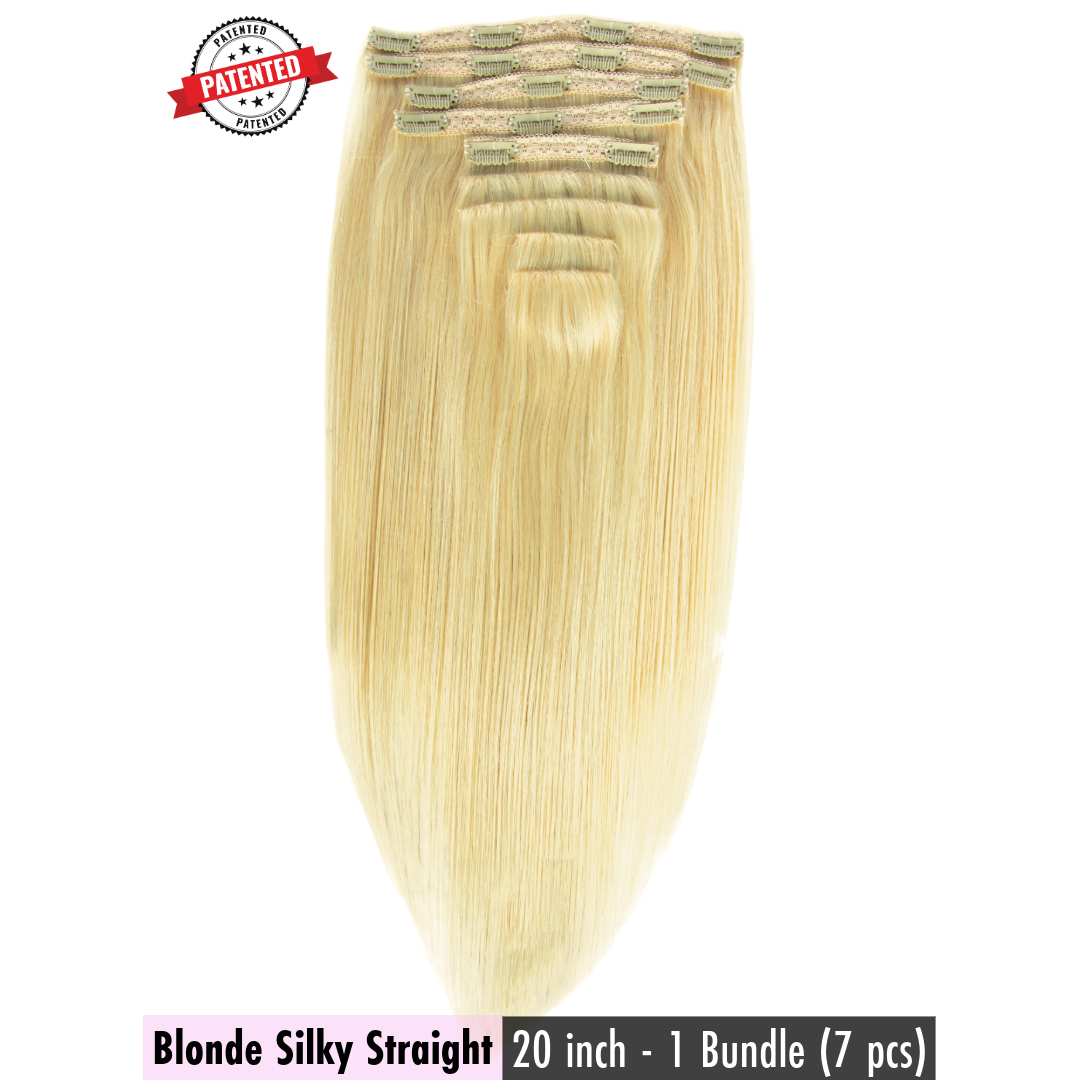 Blonde - Silky Straight - InVisiRoot® Clip-ins (AKA TrueRoot™ Clip-ins)