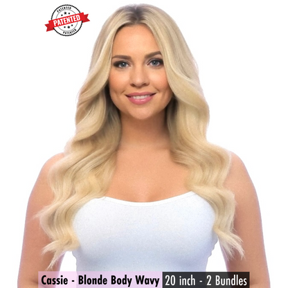 Cassie - Blonde Body Wavy - InVisiRoot® Clip-ins (AKA TrueRoot™ Clip-ins)