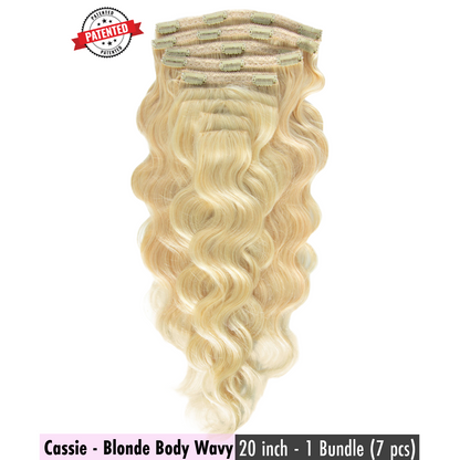 Cassie - Blonde Body Wavy - InVisiRoot® Clip-ins (AKA TrueRoot™ Clip-ins)