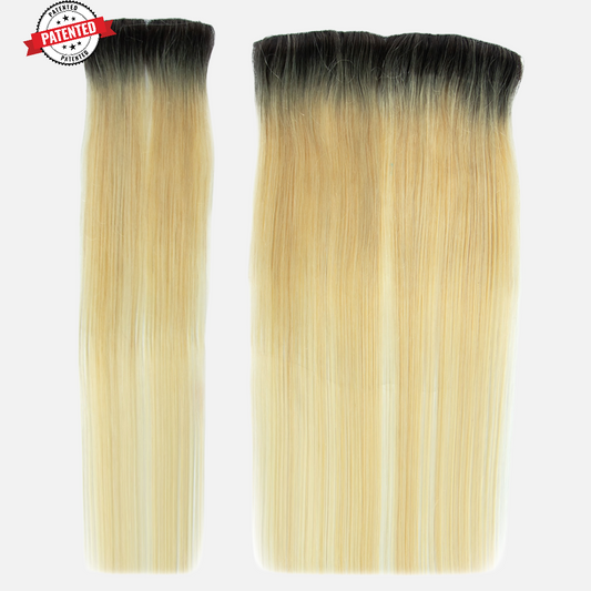 Dark Roots Blonde Silky Straight - InVisiRoot® Crown Pieces