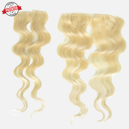Cassie - Blonde Cambodian Body Wavy - InVisiRoot® Crown Pieces