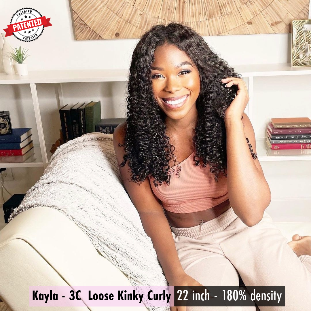 Kayla - 3c Loose Kinky Curly - InVisiRoot® Thin-Part™️Wig