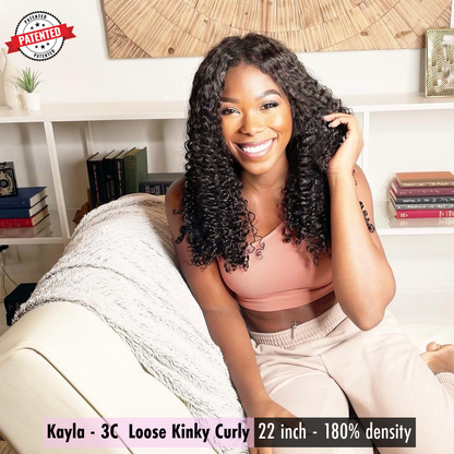 Kayla - 3c Loose Kinky Curly - InVisiRoot® Thin-Part™️Wig