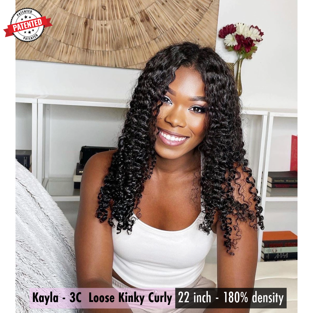 Kayla - 3c Loose Kinky Curly - InVisiRoot® Thin-Part™️Wig