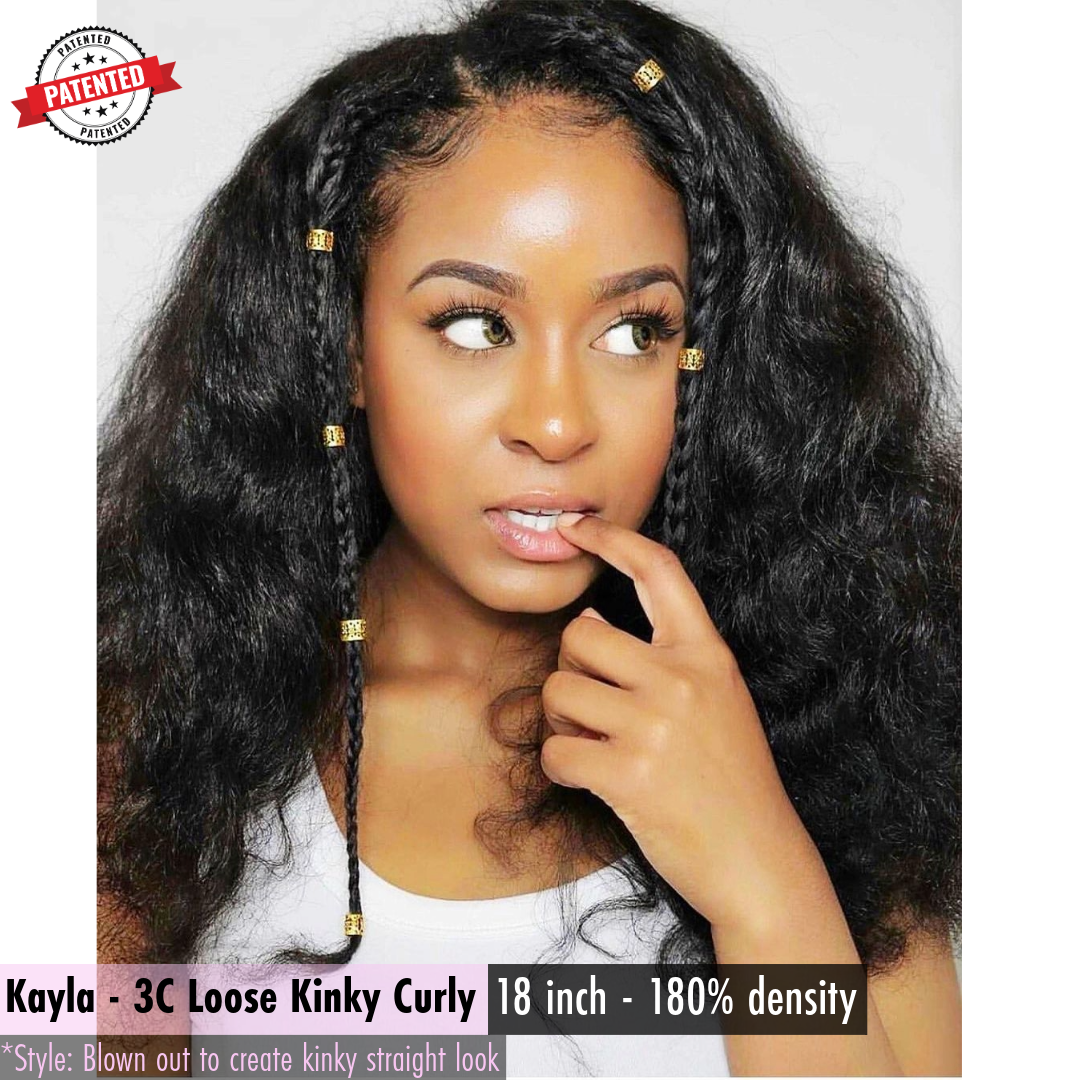 Kayla - 3c Loose Kinky Curly - InVisiRoot® Thin-Part™️Wig
