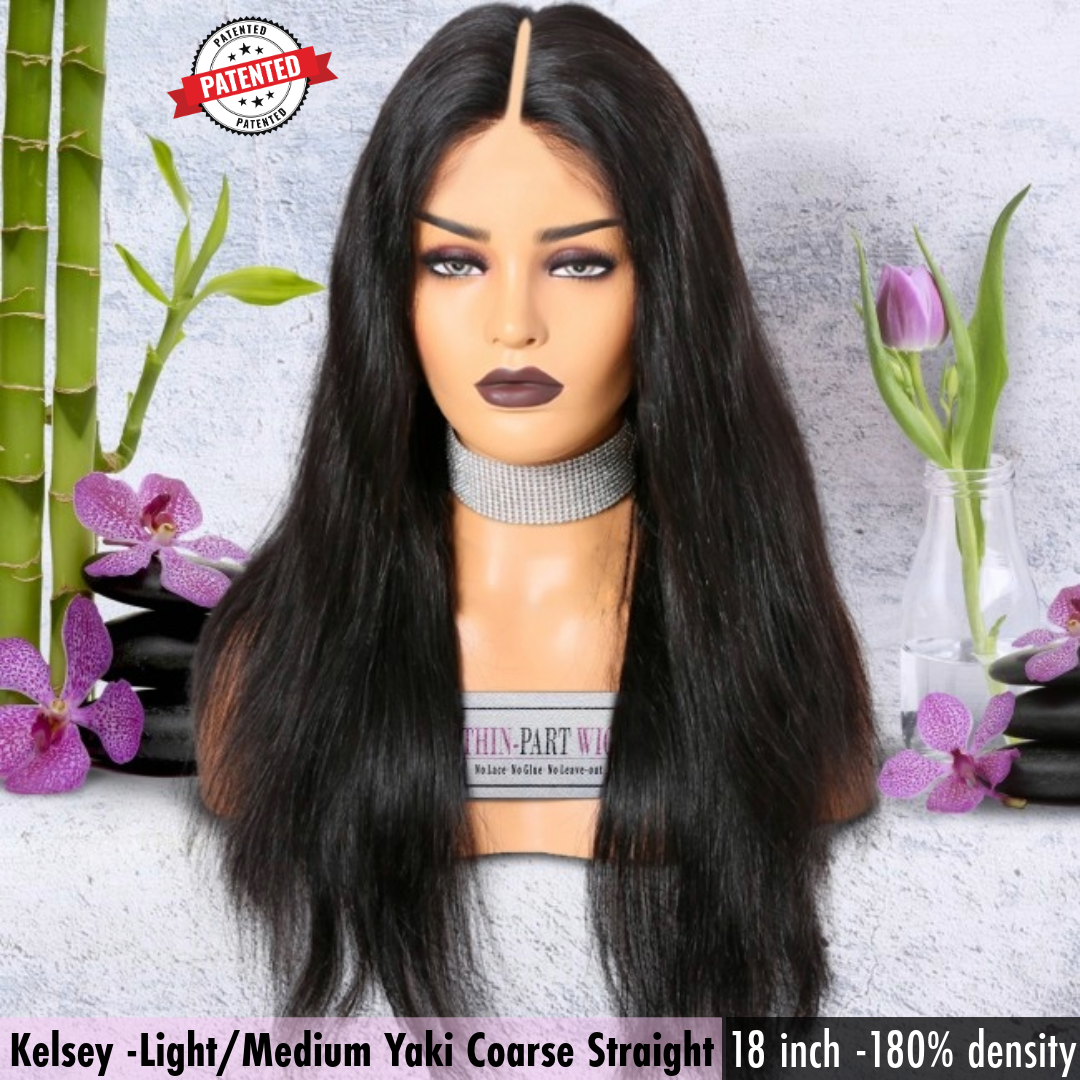 Kelsey - Light/Medium Yaki Coarse - InVisiRoot® Thin-Part™️Wig