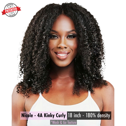 Nicole - 4a Kinky Curly - InVisiRoot® Thin-Part™️Wig