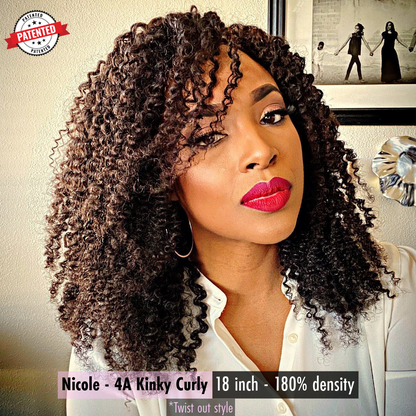 Nicole - 4a Kinky Curly - InVisiRoot® Thin-Part™️Wig