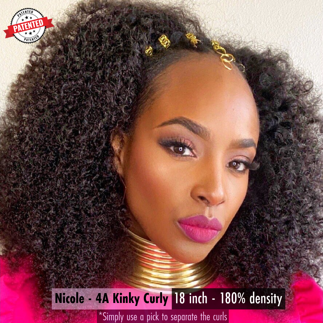 Nicole - 4a Kinky Curly - InVisiRoot® Thin-Part™️Wig