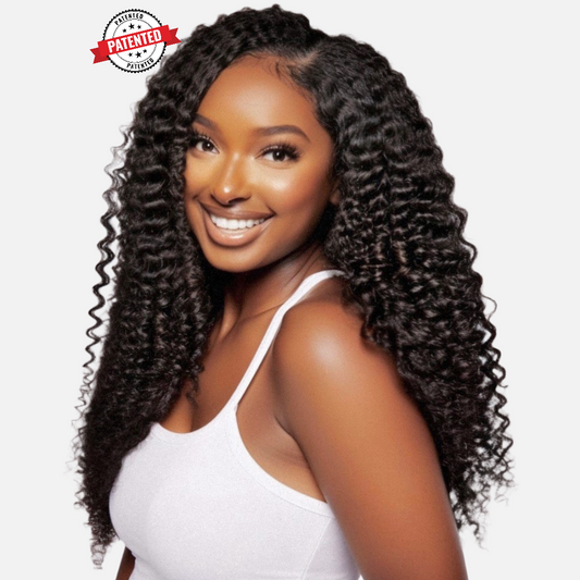 Kayla - (3c Loose Kinky Curly) - 10 Minute Sew-in™️ U Part Wig & Optional InVisiRoot® Closure