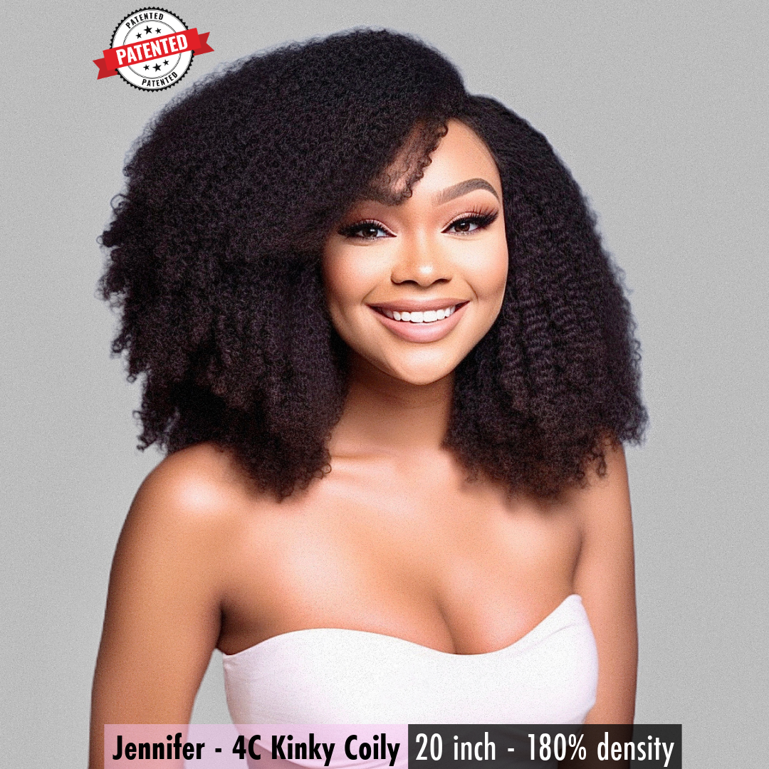 Jennifer - 4c Kinky Coily - InVisiRoot® Thin-Part™️Wig