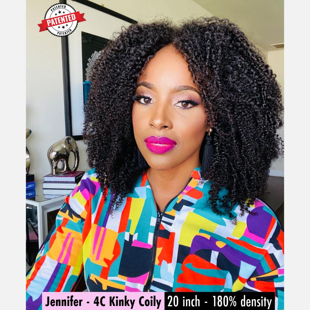 Jennifer - 4c Kinky Coily - InVisiRoot® Thin-Part™️Wig