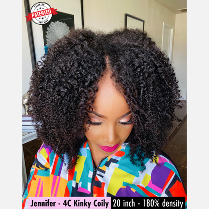 Jennifer - 4c Kinky Coily - InVisiRoot® Thin-Part™️Wig