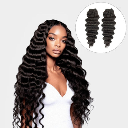 2 Weft Bundle: Dominique Deep Body Wavy - Traditional Weft Bundles