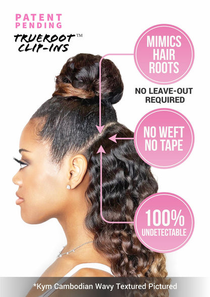 Kym - Loose Wavy - InVisiRoot® Clip-ins (AKA TrueRoot™ Clip-ins)