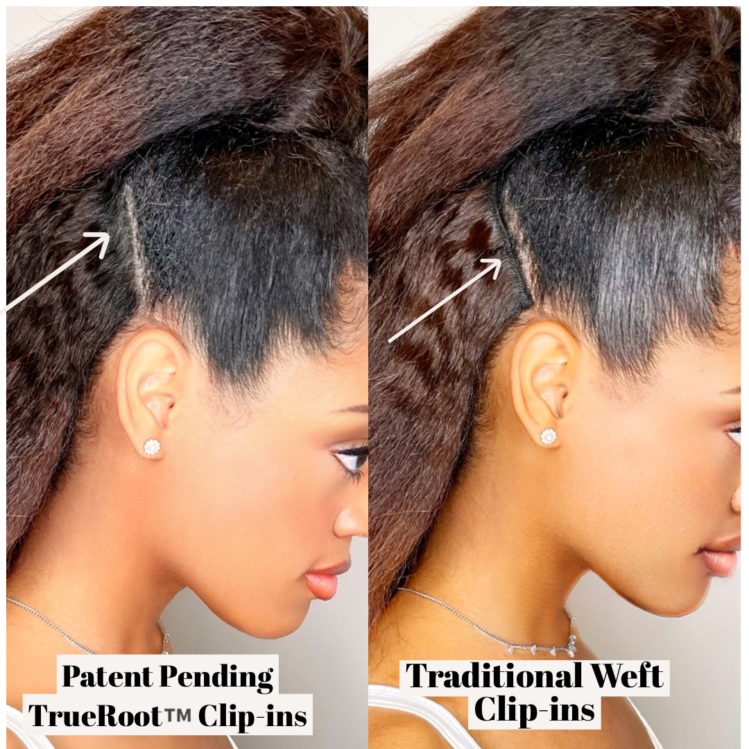 Jada - Kinky Straight -  InVisiRoot® Clip-ins (AKA TrueRoot™ Clip-ins)