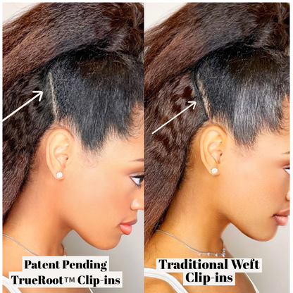 Jada - Kinky Straight -  InVisiRoot® Clip-ins (AKA TrueRoot™ Clip-ins)
