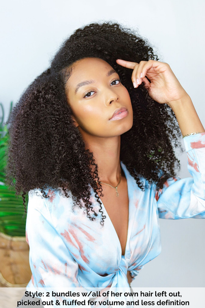Nicole Burmese Kinky Curly - InvisiRoot™ Clip-in Bundles