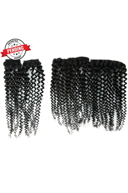 Nicole - 4a Kinky Curly - InVisiRoot® Crown Pieces