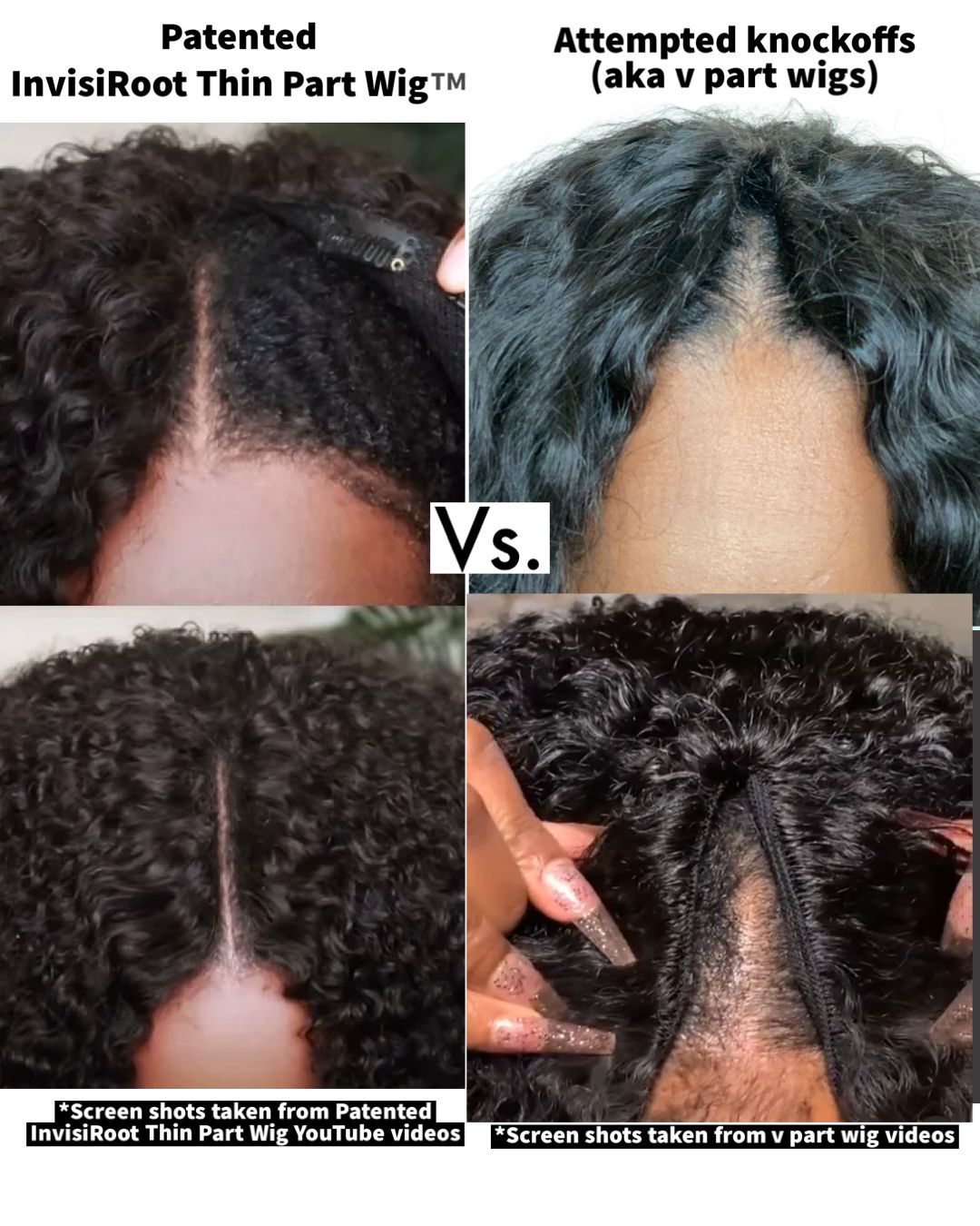 Jennifer - 4c Kinky Coily - InVisiRoot® Thin-Part™️Wig