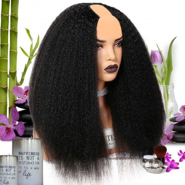 Jada - (Kinky Straight) - 10 Minute Sew-in™️ U Part Wig & Optional InVisiRoot® Closure